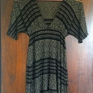 Vitamin A Gold & Black Swim Cover Up XS